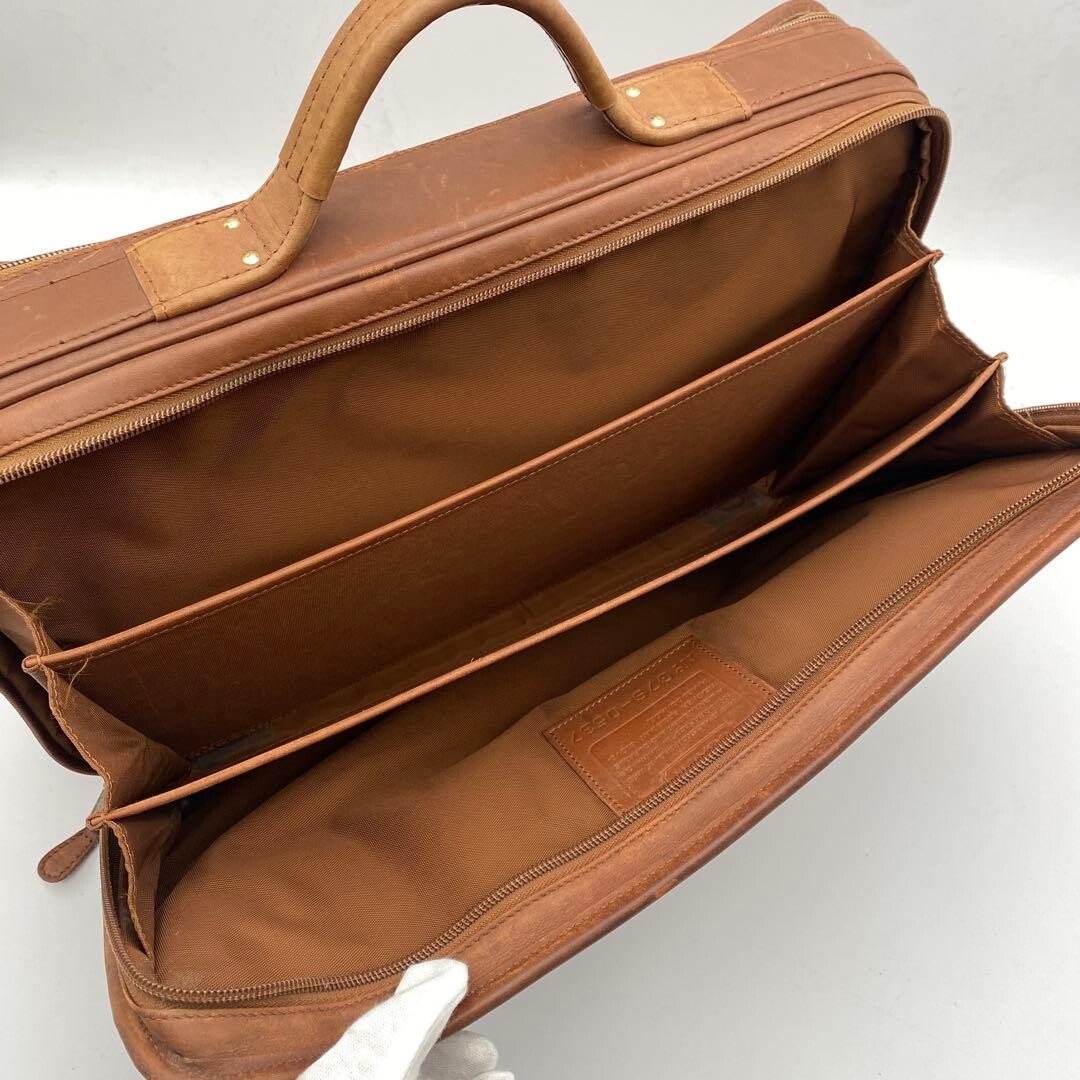 COACH Vintage 2 Way Leather Briefcase Brown Business Bag Auth | eBay