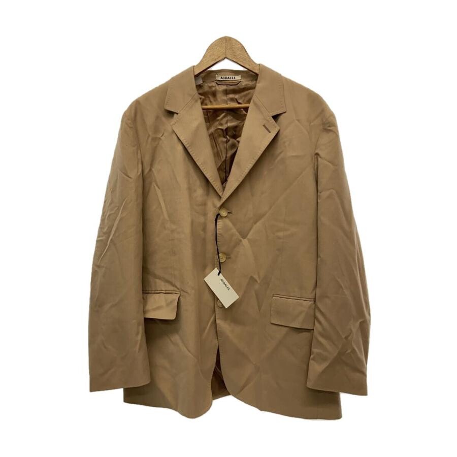 AURALEE Beige Cotton Tailored Jacket Size 4 Mens A22AJ01CW Auth