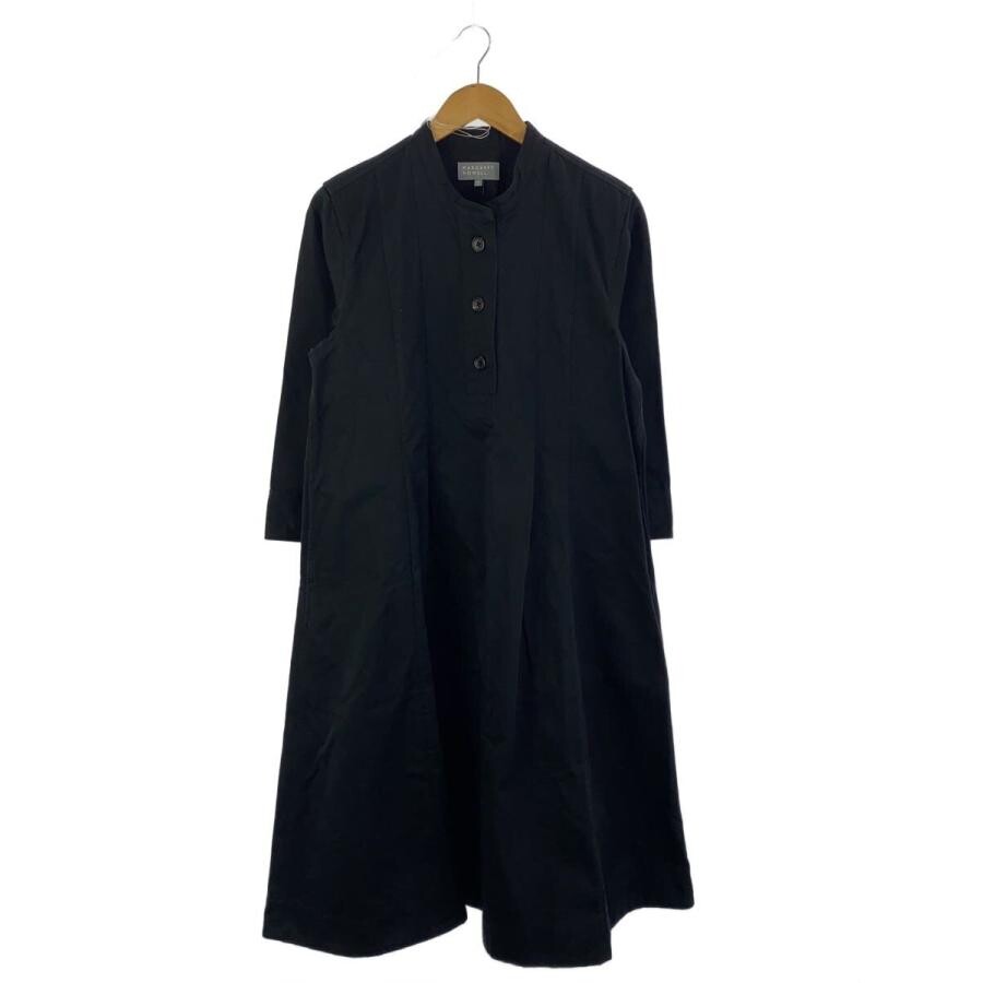 MARGARET HOWELL Black Cotton Twill Long Sleeve Dress Size 2 Auth