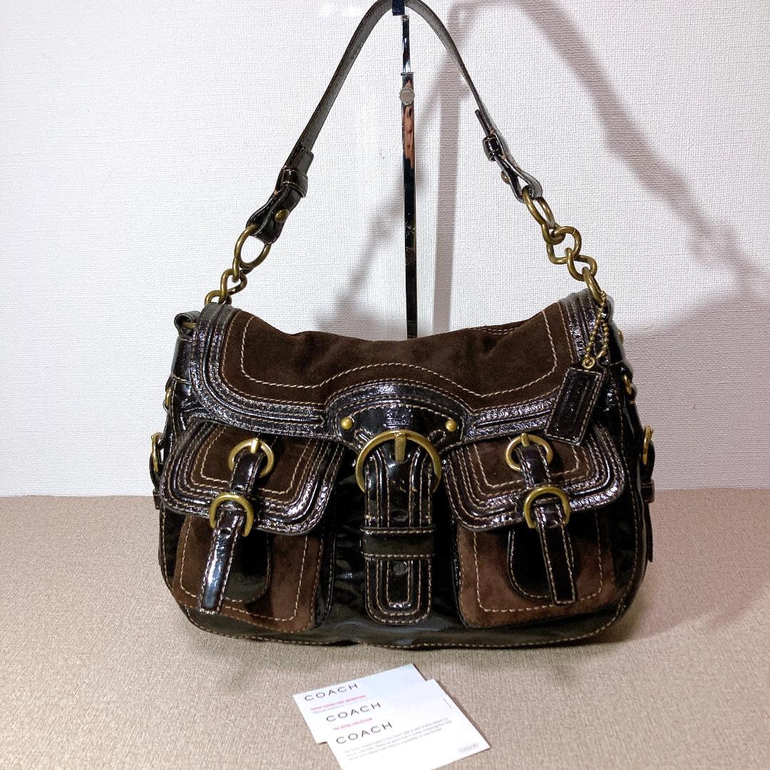 美品　希少　COACH エルゴ トートバッグ ブラウン Legacy COACH Hobo Bag Legacy Garcia Leather Chocolate Brown Authentic