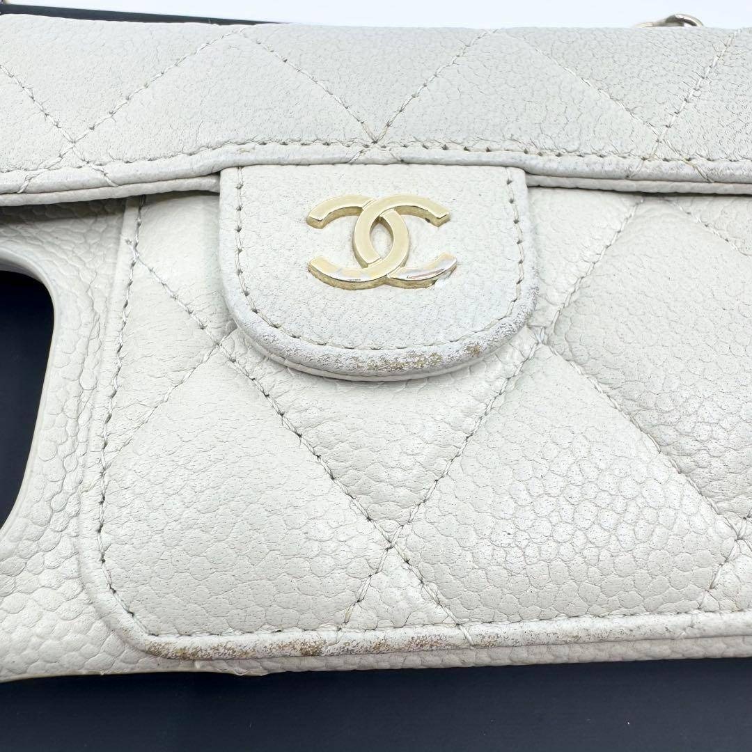 シャネル ラムスキン マトラッセ iPhone 15 PRO C358 CHANEL iPhone15 Pro Max Case Matelasse Caviar Leather Beige