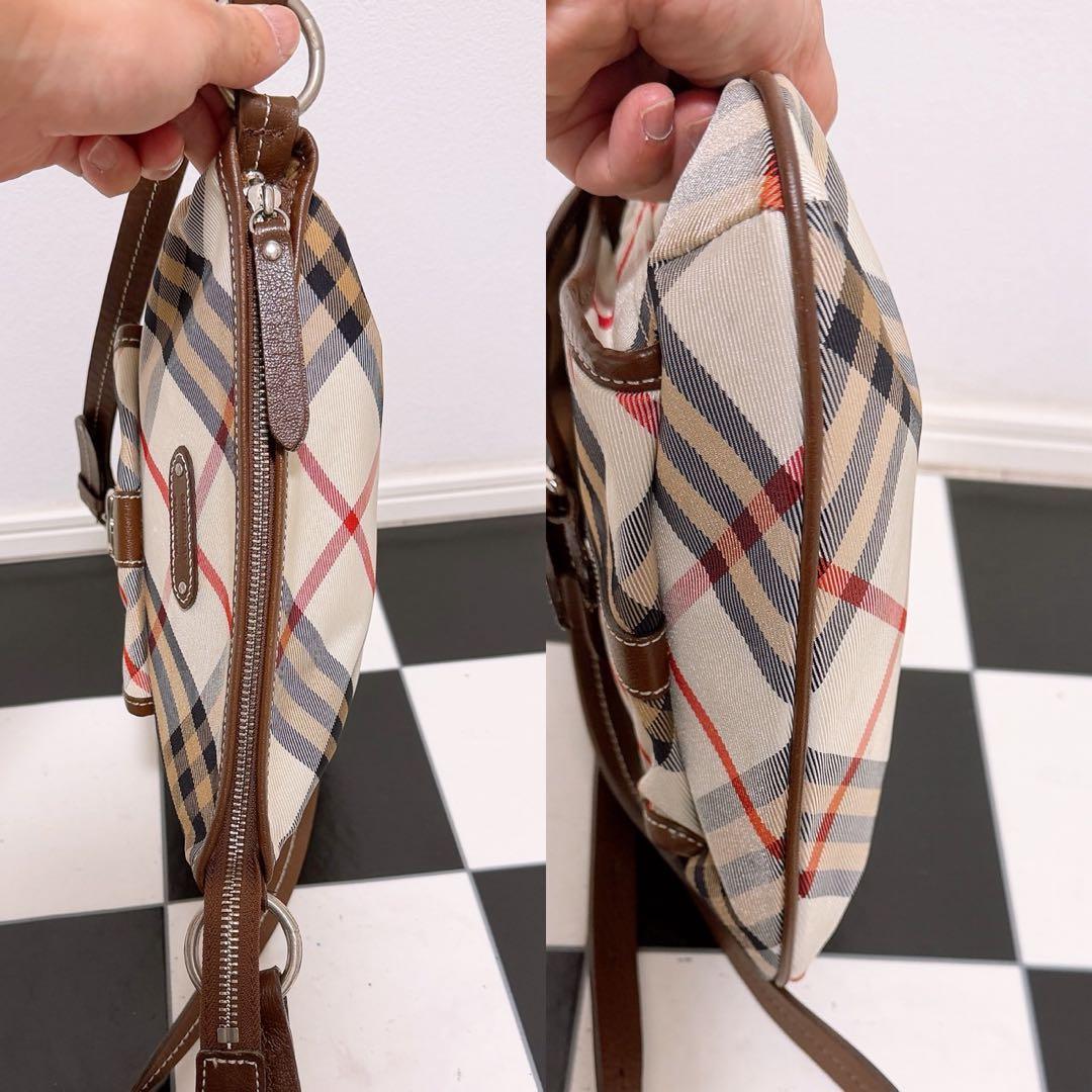 Burberry Blue Label Check Nylon Shoulder Bag Crossbody From JAPAN