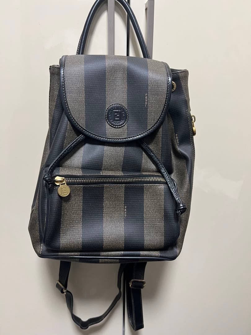 Vintage fendi Pequin Canvas Leather Backpack Fendi Pequin Backpack main image 4