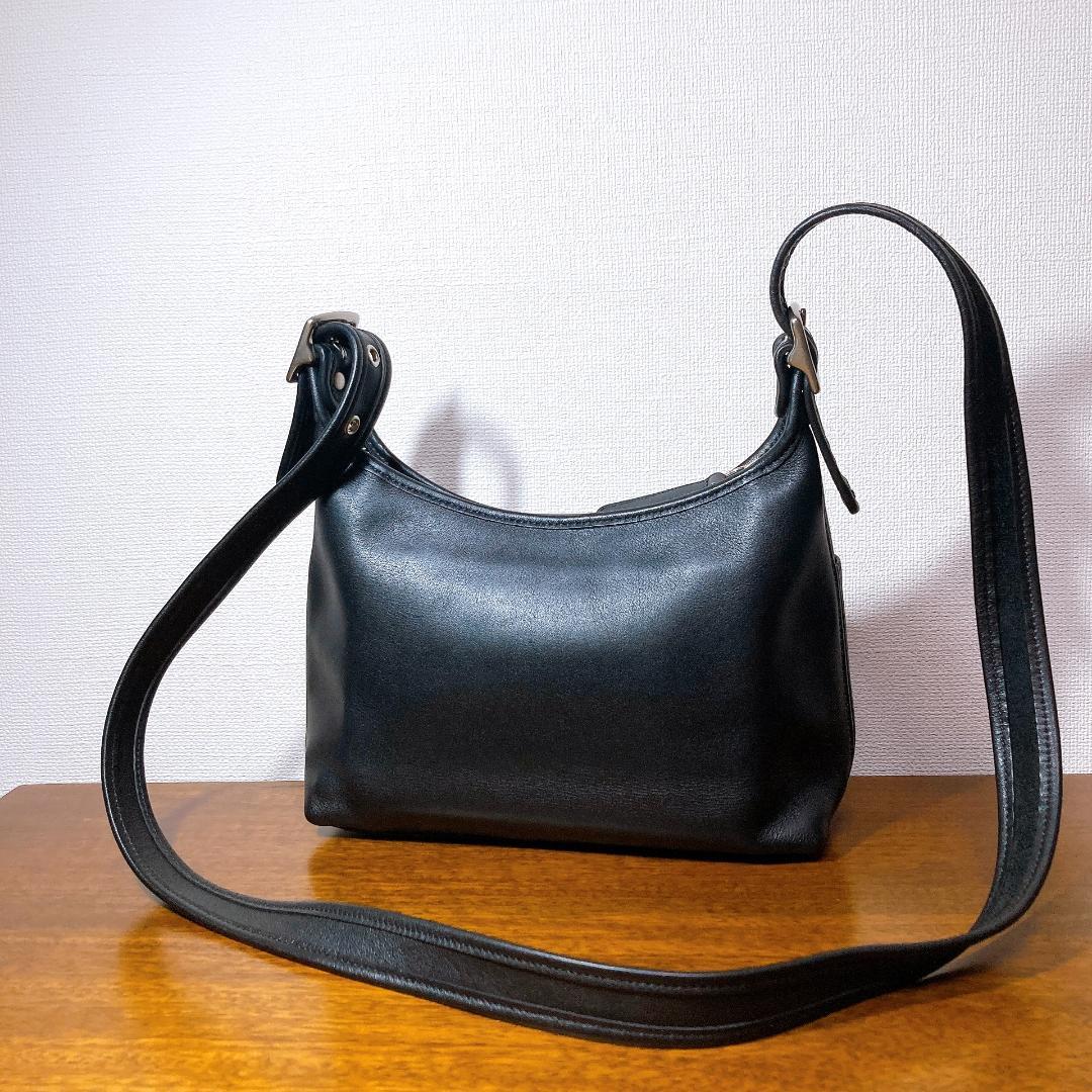 COACH OLD 9136 Shoulder Bag Black Vintage Compact Crossbody